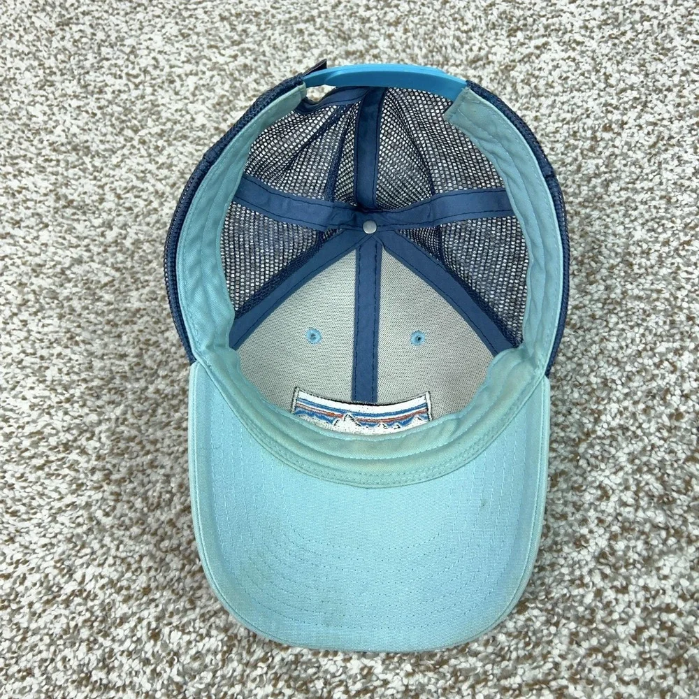 Patagonia Hat Cap Snap Back Mens One Size Blue Mesh Trucker Logo Outdoor‎ Casual